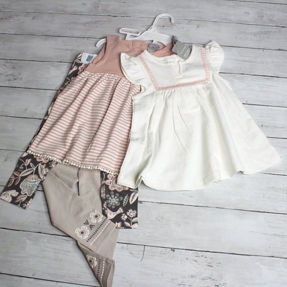 Tahari Baby Girl Tops Capri Leggings Size 18 Months Mix Match Sets Lot - Picture 2 of 14